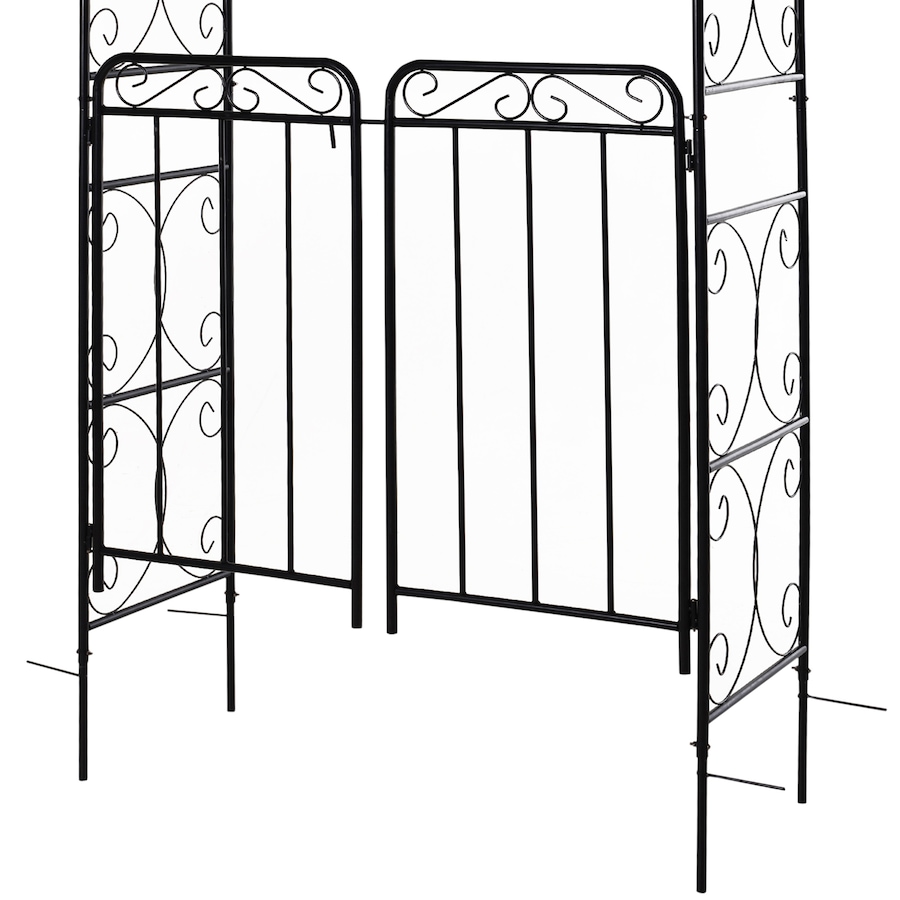 Image 969271_ALTMORE6.jpg, Product 969-271 / Price $126.99, Outsunny Metal Garden Arbor Arch with Scrollwork Doors from Outsunny on TSC.ca's Home & Garden department