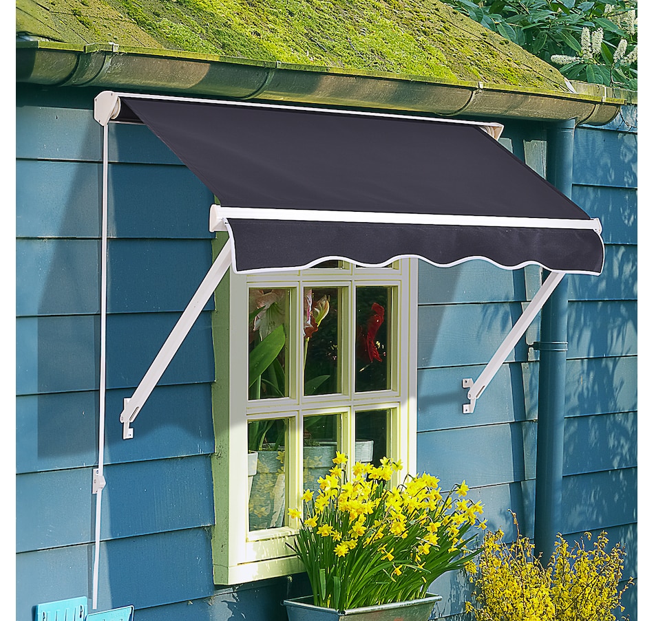 Image 969283_ALTMORE1.jpg, Product 969-283 / Price $75.99, Outsunny 4'x 2' Retractable Window Door Awning from Outsunny on TSC.ca's Home & Garden department