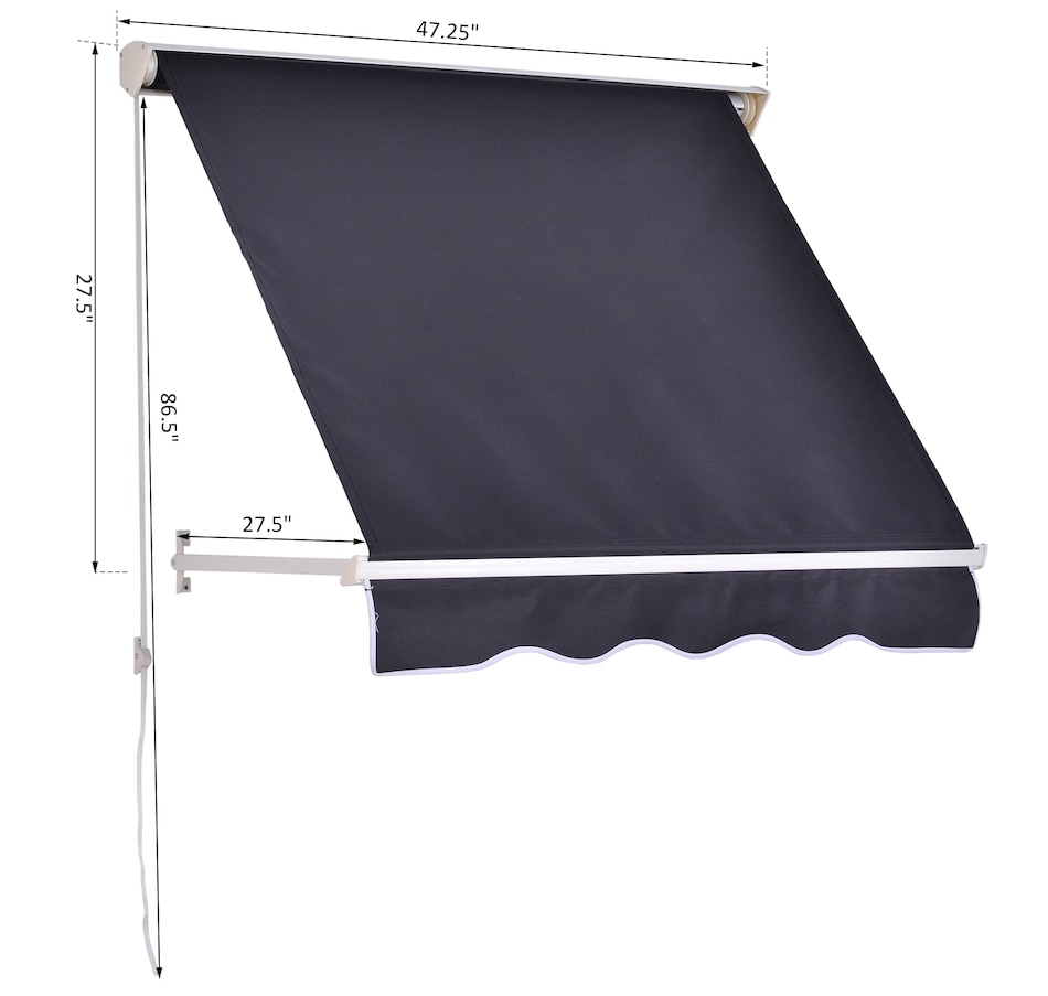 Image 969283_ALTMORE2.jpg, Product 969-283 / Price $75.99, Outsunny 4'x 2' Retractable Window Door Awning from Outsunny on TSC.ca's Home & Garden department