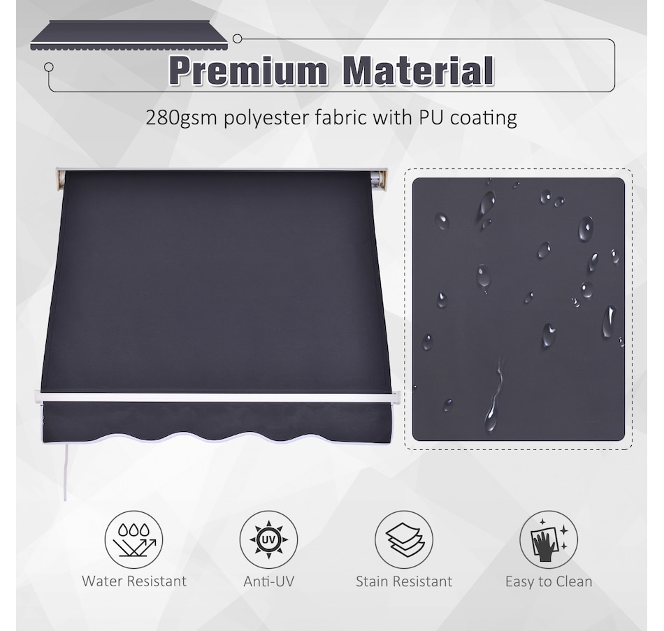 Image 969283_ALTMORE3.jpg, Product 969-283 / Price $75.99, Outsunny 4'x 2' Retractable Window Door Awning from Outsunny on TSC.ca's Home & Garden department