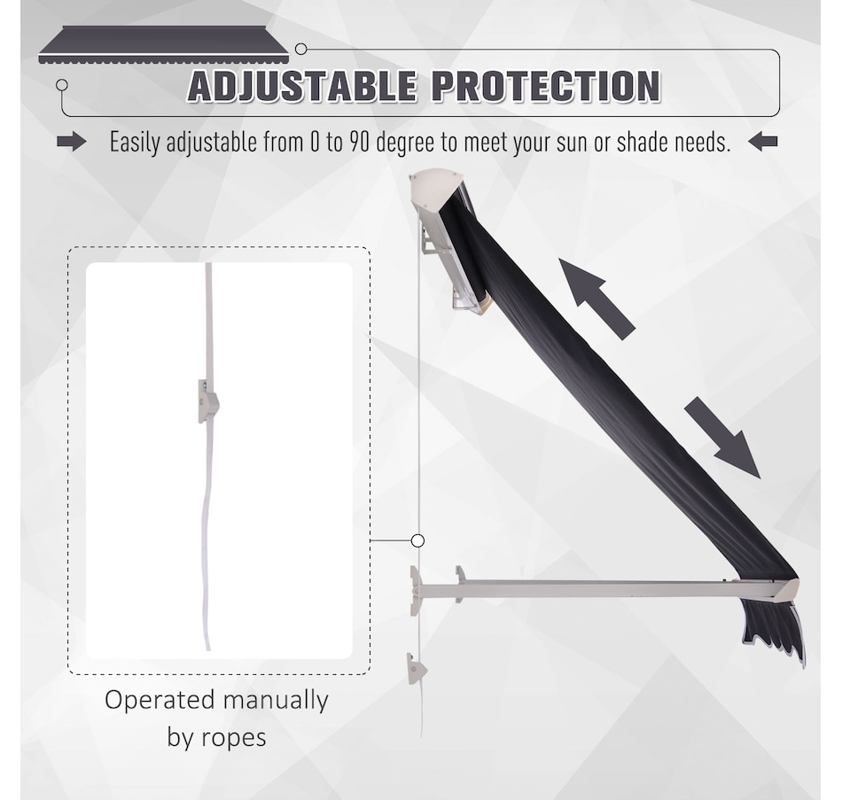 Image 969283_ALTMORE4.jpg, Product 969-283 / Price $75.99, Outsunny 4'x 2' Retractable Window Door Awning from Outsunny on TSC.ca's Home & Garden department
