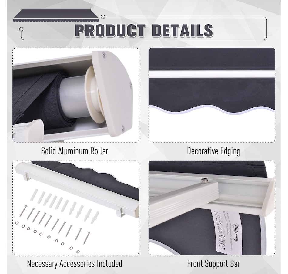 Image 969283_ALTMORE5.jpg, Product 969-283 / Price $75.99, Outsunny 4'x 2' Retractable Window Door Awning from Outsunny on TSC.ca's Home & Garden department