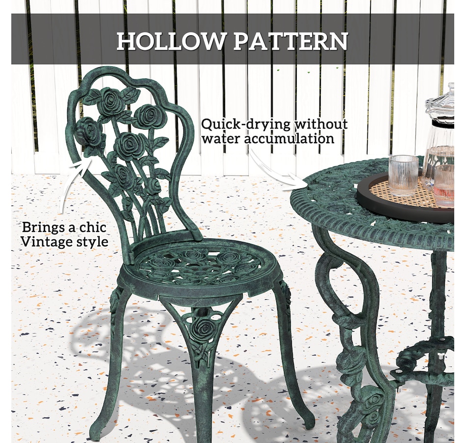 Image 969298_ALTMORE4.jpg, Product 969-298 / Price $209.99, Outsunny 3 Piece Antique Style Patio Bistro Set from Outsunny on TSC.ca's Home & Garden department