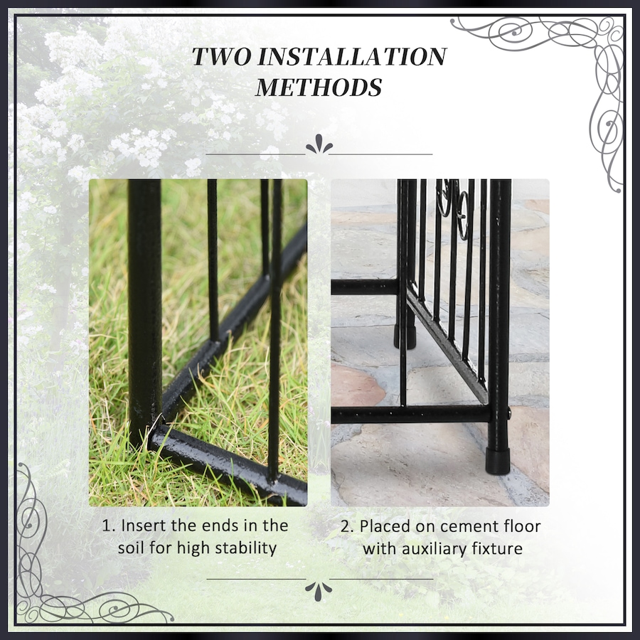 Image 969299_ALTMORE6.jpg, Product 969-299 / Price $157.99, Outsunny Metal Garden Arbor Arch with Double Doors, Black from Outsunny on TSC.ca's Home & Garden department