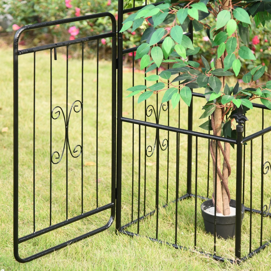 Image 969299_ALTMORE7.jpg, Product 969-299 / Price $157.99, Outsunny Metal Garden Arbor Arch with Double Doors, Black from Outsunny on TSC.ca's Home & Garden department