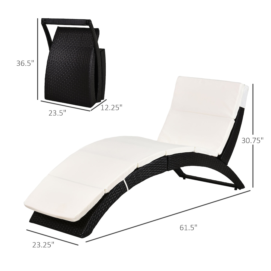 Image 969311_ALTMORE2.jpg, Product 969-311 / Price $239.99, Outsunny Patio Rattan Chaise lounger from Outsunny on TSC.ca's Home & Garden department
