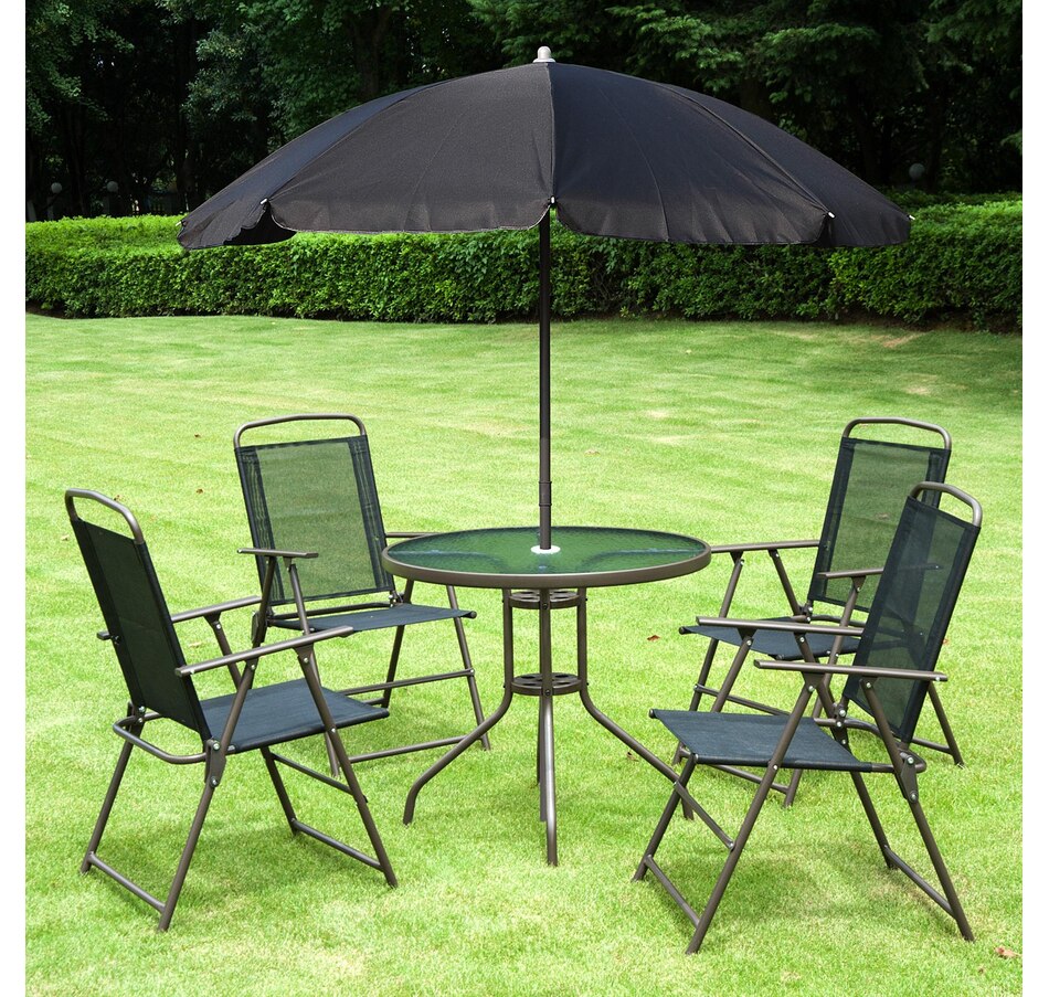 Image 969328_ALTMORE1.jpg, Product 969-328 / Price $239.99 - $259.99, Outsunny 6 Pieces Patio Dining Set with Umbrella from Outsunny on TSC.ca's Home & Garden department