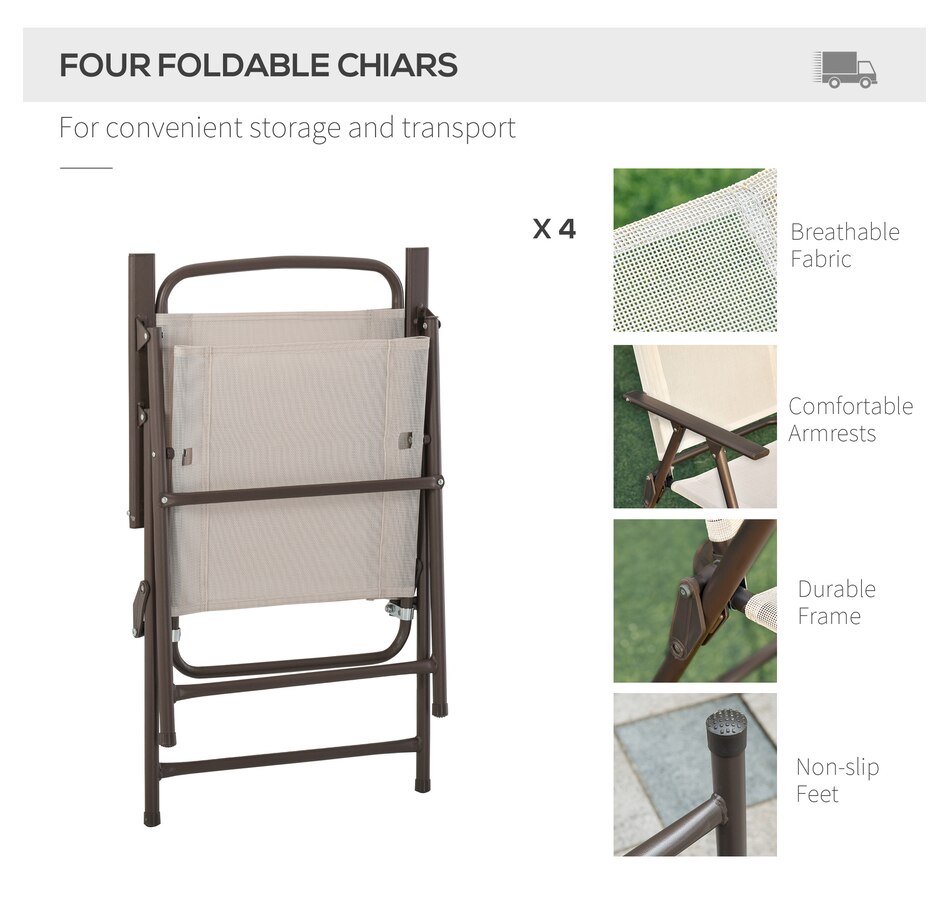 Image 969328_ALTMORE11.jpg, Product 969-328 / Price $239.99 - $259.99, Outsunny 6 Pieces Patio Dining Set with Umbrella from Outsunny on TSC.ca's Home & Garden department