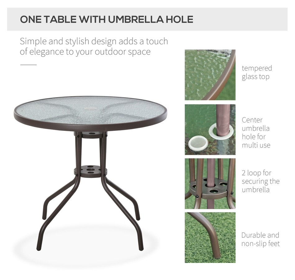 Image 969328_ALTMORE13.jpg, Product 969-328 / Price $239.99 - $259.99, Outsunny 6 Pieces Patio Dining Set with Umbrella from Outsunny on TSC.ca's Home & Garden department