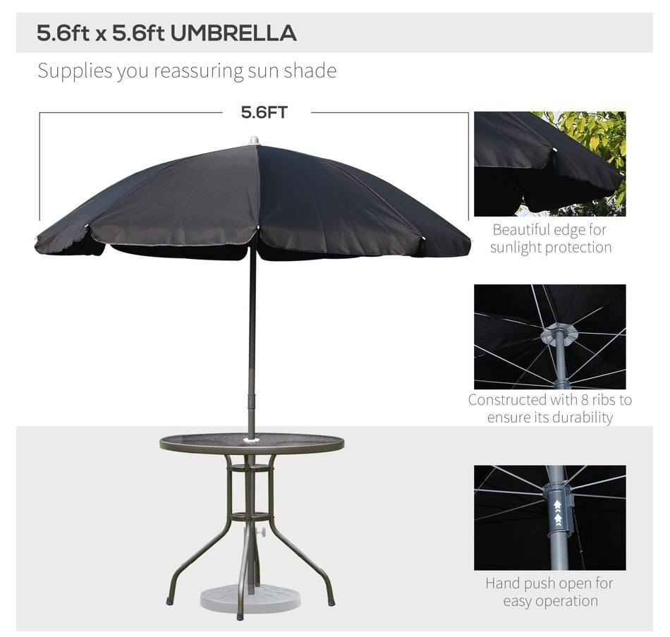 Image 969328_ALTMORE3.jpg, Product 969-328 / Price $239.99 - $259.99, Outsunny 6 Pieces Patio Dining Set with Umbrella from Outsunny on TSC.ca's Home & Garden department