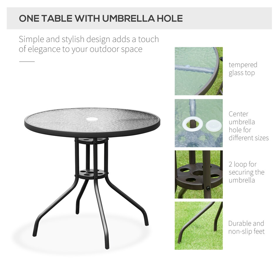 Image 969328_ALTMORE4.jpg, Product 969-328 / Price $239.99 - $259.99, Outsunny 6 Pieces Patio Dining Set with Umbrella from Outsunny on TSC.ca's Home & Garden department