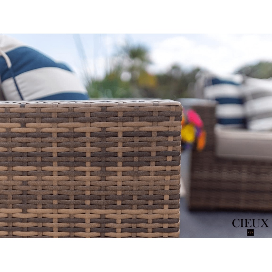 Image 969336_ALTMORE3.png, Product 969-336 / Price $1,459.99, CIEUX Valence Outdoor Patio Wicker Loveseat in Brown with Sunbrella Canvas Taupe Cushions from CIEUX on TSC.ca's Home & Garden department