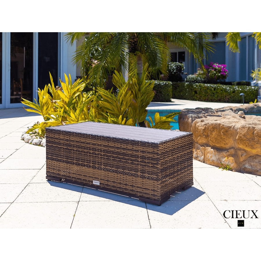 Image 969340.png, Product 969-340 / Price $399.99, CIEUX Valence Outdoor Patio Wicker Rectangular Coffee Table in Brown from CIEUX on TSC.ca's Home & Garden department