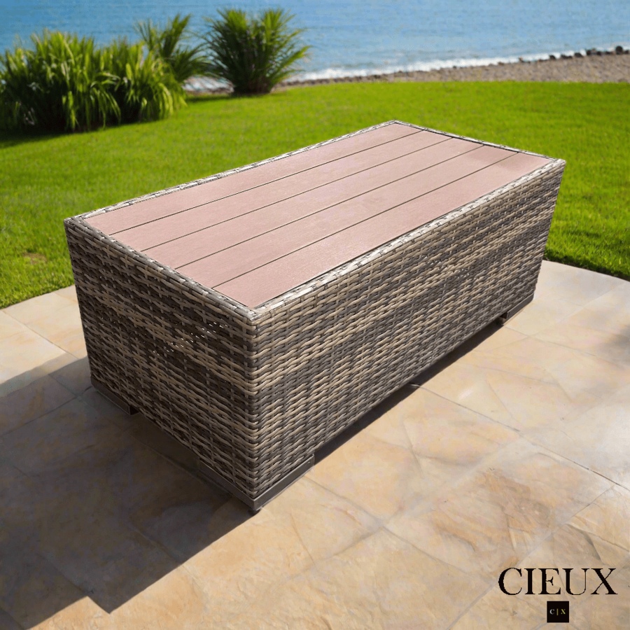 Image 969340_ALTMORE1.png, Product 969-340 / Price $399.99, CIEUX Valence Outdoor Patio Wicker Rectangular Coffee Table in Brown from CIEUX on TSC.ca's Home & Garden department