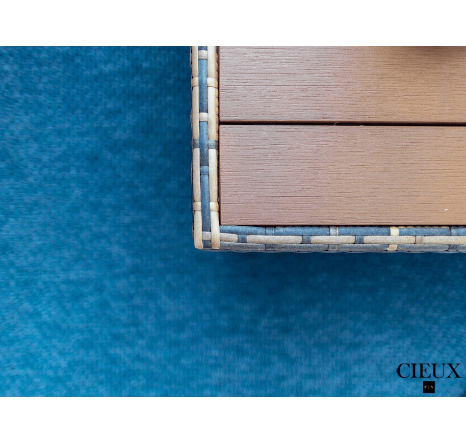 Image 969351_ALTMORE12.png, Product 969-351 / Price $4,669.99, CIEUX Valence Outdoor Patio Wicker Large Corner Sectional Sofa, Club Chair and Coffee Table Set in Brown with Sunbrella Canvas Taupe Cushions from CIEUX on TSC.ca's Home & Garden department