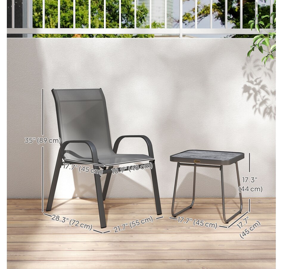 Image 969361_ALTMORE10.jpg, Product 969-361 / Price $134.99, Outsunny 3-Piece Patio Bistro Set from Outsunny on TSC.ca's Home & Garden department