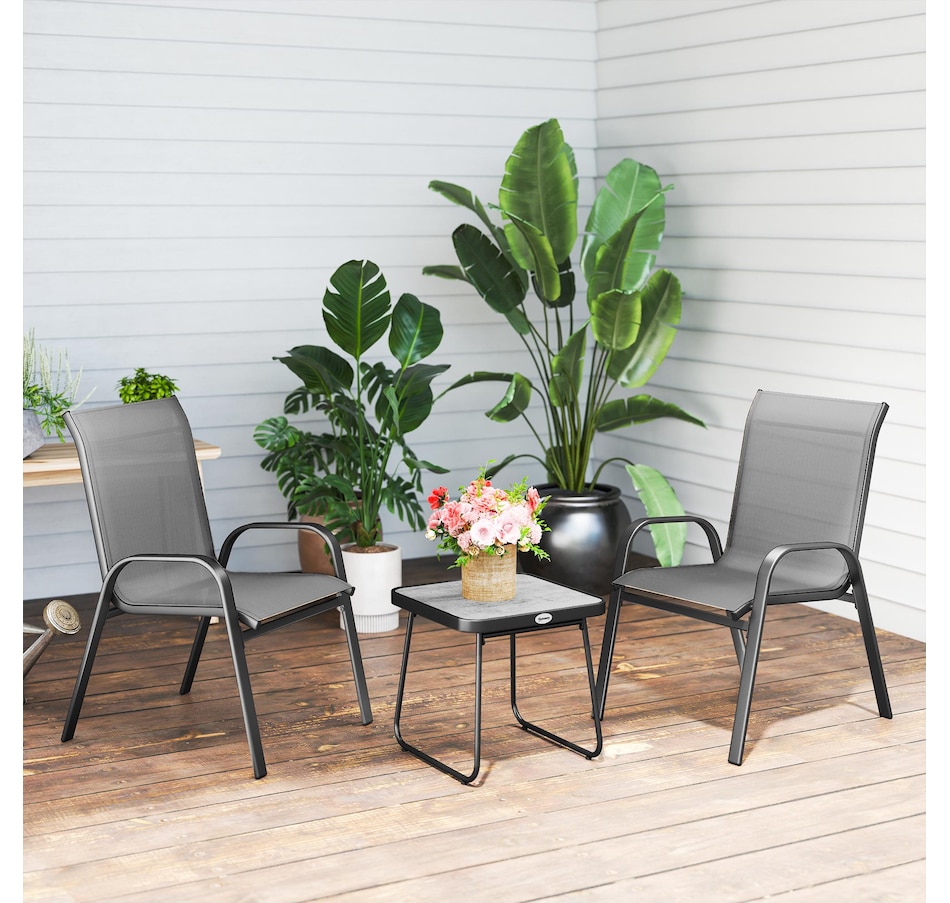 Image 969361_ALTMORE15.jpg, Product 969-361 / Price $134.99, Outsunny 3-Piece Patio Bistro Set from Outsunny on TSC.ca's Home & Garden department