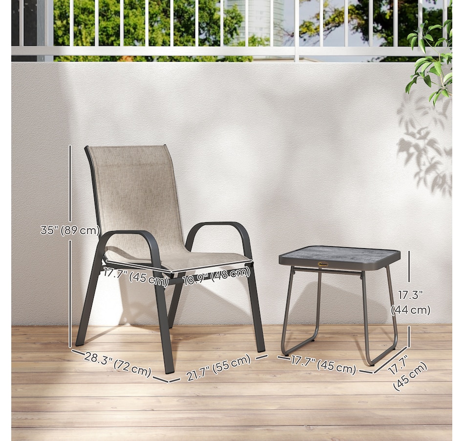 Image 969361_ALTMORE17.jpg, Product 969-361 / Price $134.99, Outsunny 3-Piece Patio Bistro Set from Outsunny on TSC.ca's Home & Garden department