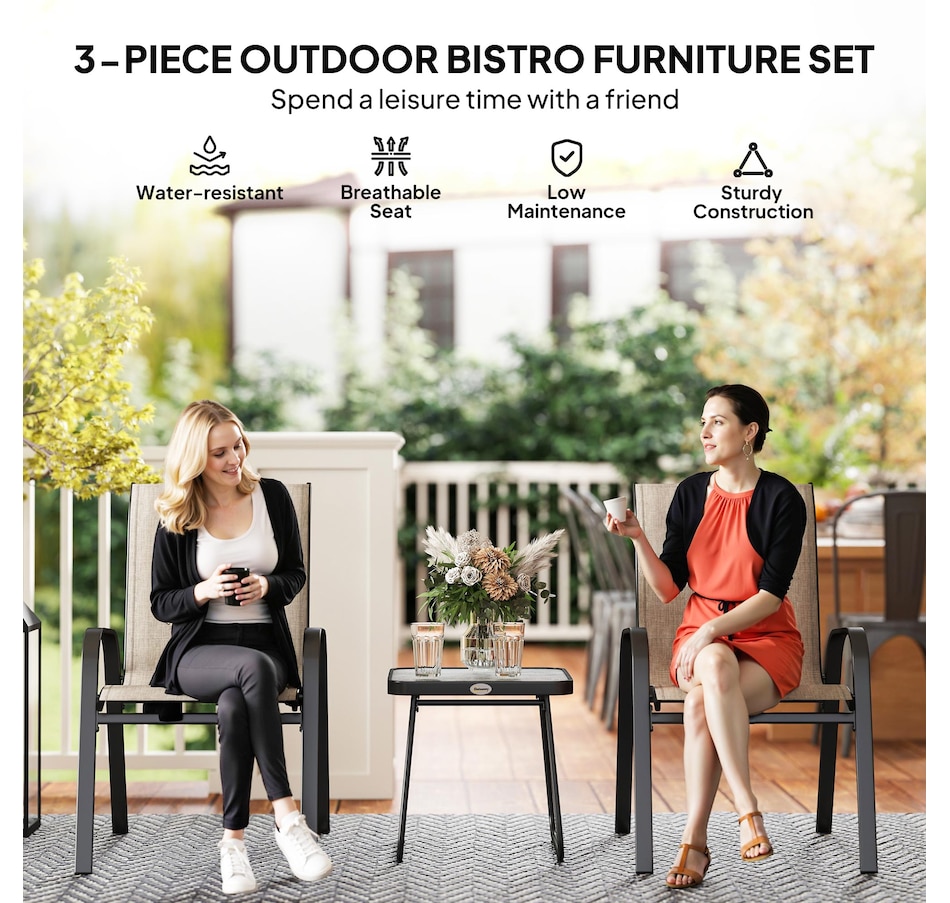 Image 969361_ALTMORE18.jpg, Product 969-361 / Price $134.99, Outsunny 3-Piece Patio Bistro Set from Outsunny on TSC.ca's Home & Garden department
