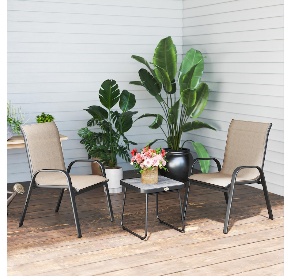 Image 969361_ALTMORE22.jpg, Product 969-361 / Price $134.99, Outsunny 3-Piece Patio Bistro Set from Outsunny on TSC.ca's Home & Garden department