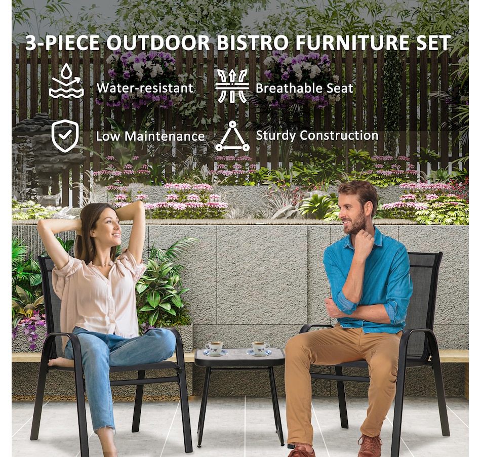 Image 969361_ALTMORE3.jpg, Product 969-361 / Price $134.99, Outsunny 3-Piece Patio Bistro Set from Outsunny on TSC.ca's Home & Garden department