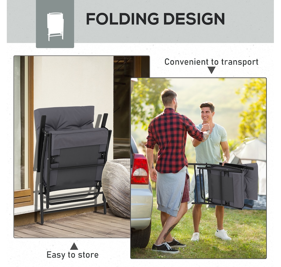 Image 969367_ALTMORE12.jpg, Product 969-367 / Price $139.99 - $144.99, Outsunny 2PCs Foldable Camping Chairs with Adjustable Backrest for Outdoor from Outsunny on TSC.ca's Home & Garden department