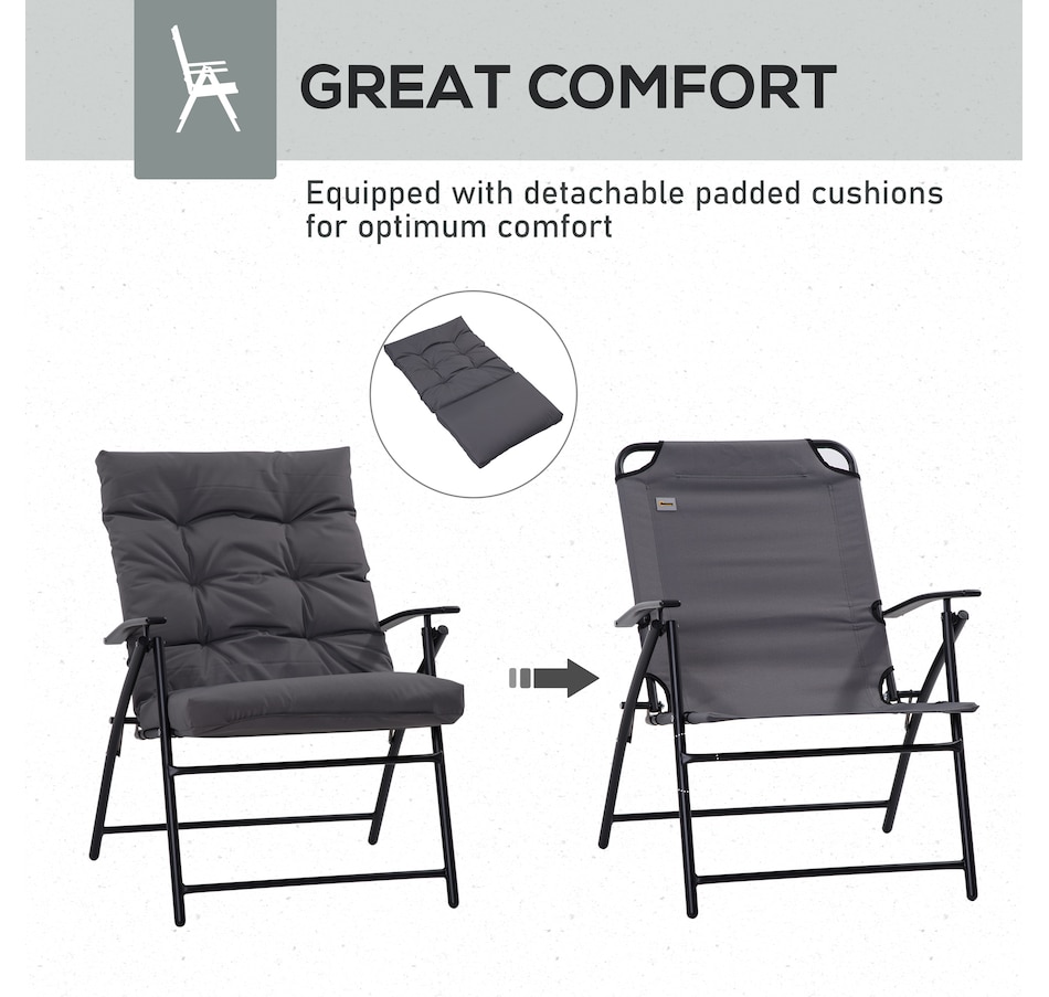 Image 969367_ALTMORE14.jpg, Product 969-367 / Price $139.99 - $144.99, Outsunny 2PCs Foldable Camping Chairs with Adjustable Backrest for Outdoor from Outsunny on TSC.ca's Home & Garden department