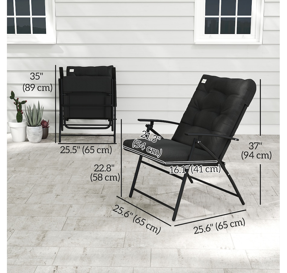Image 969367_ALTMORE18.jpg, Product 969-367 / Price $139.99 - $144.99, Outsunny 2PCs Foldable Camping Chairs with Adjustable Backrest for Outdoor from Outsunny on TSC.ca's Home & Garden department