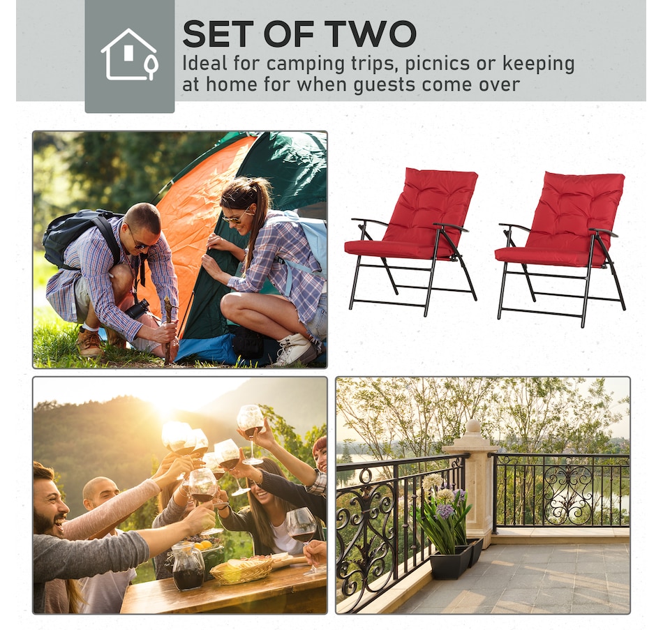 Image 969367_ALTMORE3.jpg, Product 969-367 / Price $139.99 - $144.99, Outsunny 2PCs Foldable Camping Chairs with Adjustable Backrest for Outdoor from Outsunny on TSC.ca's Home & Garden department