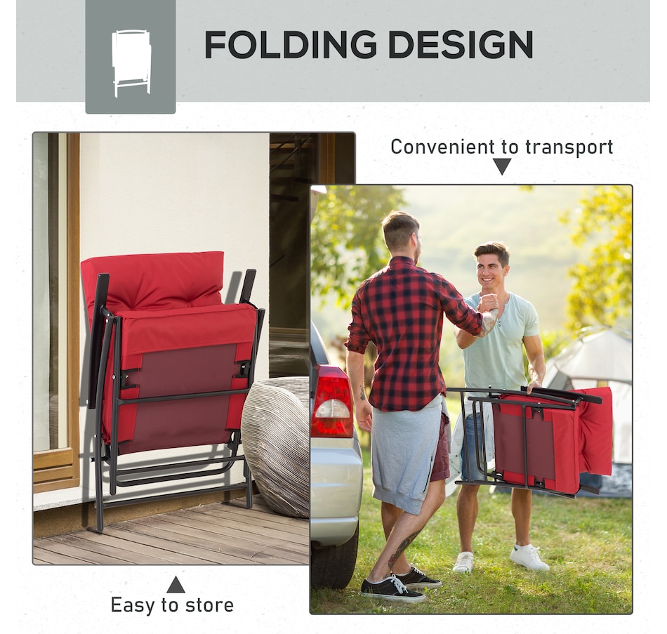 Image 969367_ALTMORE4.jpg, Product 969-367 / Price $139.99 - $144.99, Outsunny 2PCs Foldable Camping Chairs with Adjustable Backrest for Outdoor from Outsunny on TSC.ca's Home & Garden department