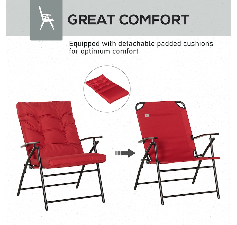 Image 969367_ALTMORE6.jpg, Product 969-367 / Price $139.99 - $144.99, Outsunny 2PCs Foldable Camping Chairs with Adjustable Backrest for Outdoor from Outsunny on TSC.ca's Home & Garden department