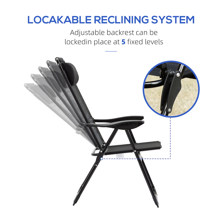 Image 969370_ALTMORE12.jpg, Product 969-370 / Price $179.99, Outsunny Set of 4 Portable Folding Recliner with Adjustable Backrest from Outsunny on TSC.ca's Home & Garden department