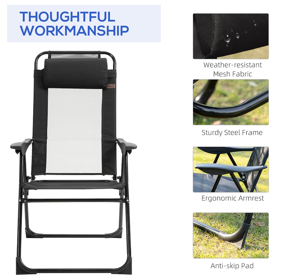 Image 969370_ALTMORE13.jpg, Product 969-370 / Price $179.99, Outsunny Set of 4 Portable Folding Recliner with Adjustable Backrest from Outsunny on TSC.ca's Home & Garden department
