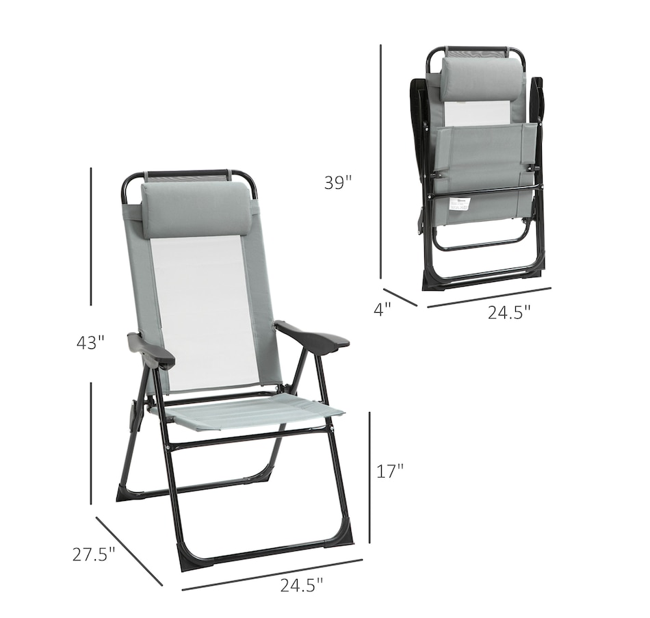 Image 969370_ALTMORE2.jpg, Product 969-370 / Price $179.99, Outsunny Set of 4 Portable Folding Recliner with Adjustable Backrest from Outsunny on TSC.ca's Home & Garden department