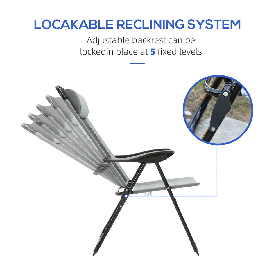 Image 969370_ALTMORE4.jpg, Product 969-370 / Price $179.99, Outsunny Set of 4 Portable Folding Recliner with Adjustable Backrest from Outsunny on TSC.ca's Home & Garden department