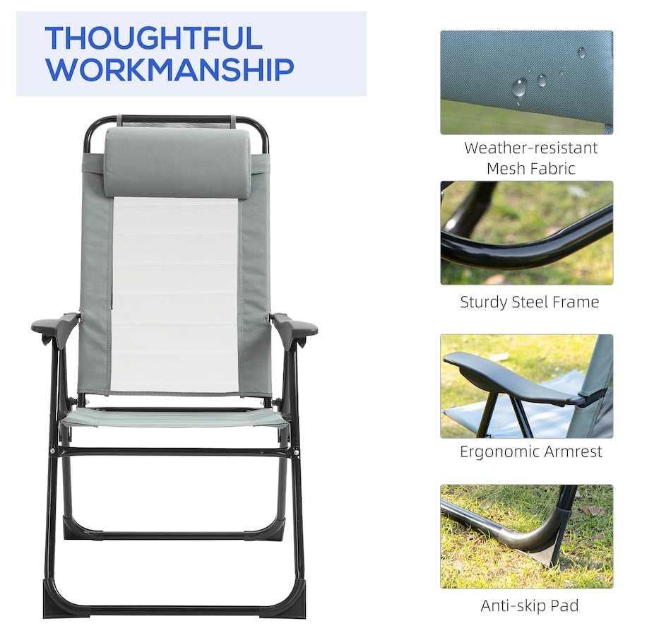 Image 969370_ALTMORE5.jpg, Product 969-370 / Price $179.99, Outsunny Set of 4 Portable Folding Recliner with Adjustable Backrest from Outsunny on TSC.ca's Home & Garden department