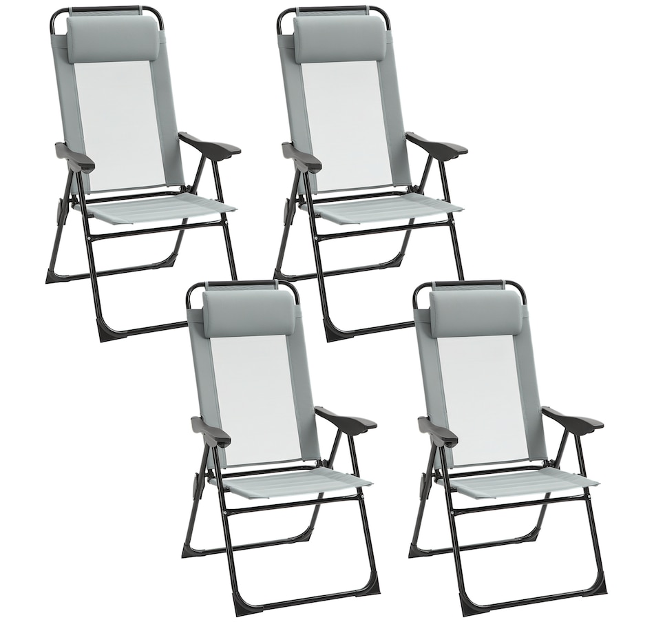 Image 969370_ST01.jpg, Product 969-370 / Price $179.99, Outsunny Set of 4 Portable Folding Recliner with Adjustable Backrest from Outsunny on TSC.ca's Home & Garden department