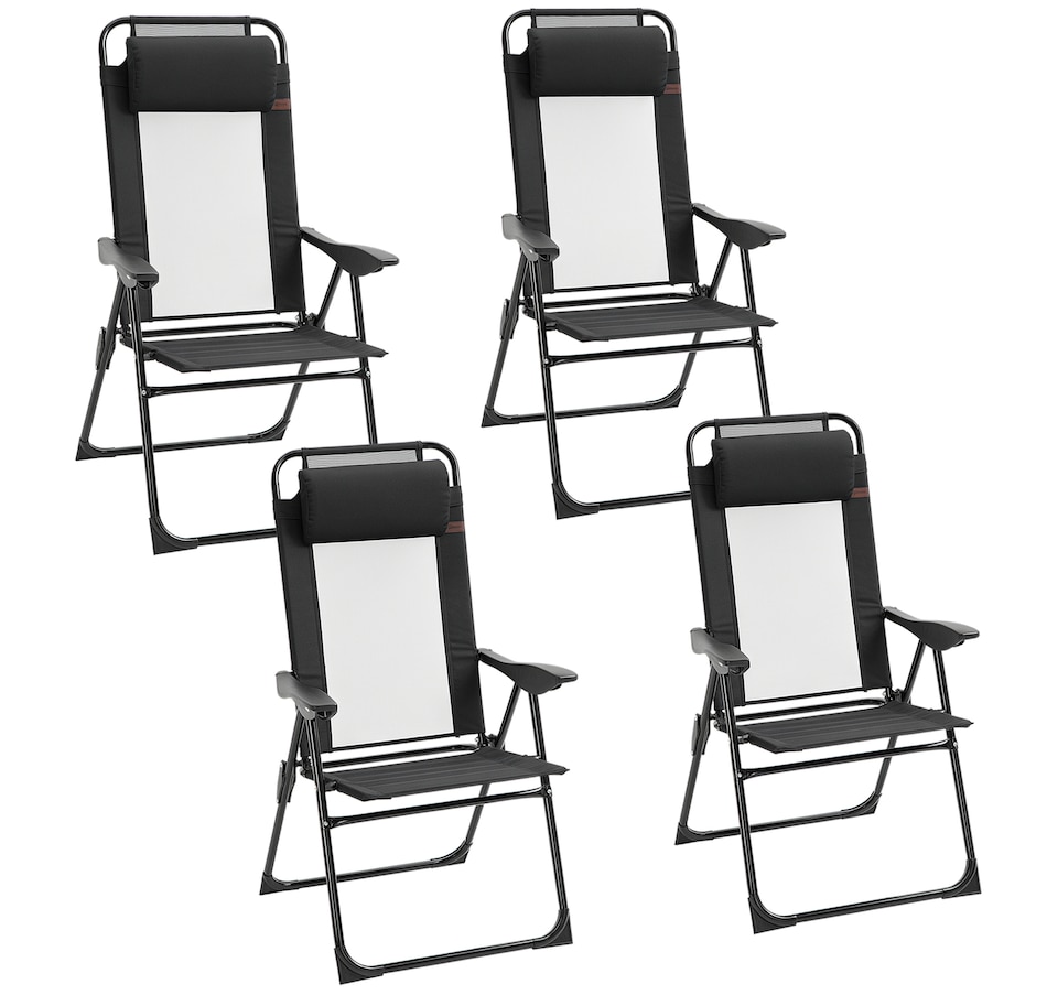 Image 969370_ST02.jpg, Product 969-370 / Price $179.99, Outsunny Set of 4 Portable Folding Recliner with Adjustable Backrest from Outsunny on TSC.ca's Home & Garden department