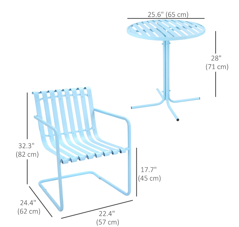 Image 969389_ALTMORE2.jpg, Product 969-389 / Price $181.99, Outsunny 3 Piece Outdoor Bistro Set from Outsunny on TSC.ca's Home & Garden department