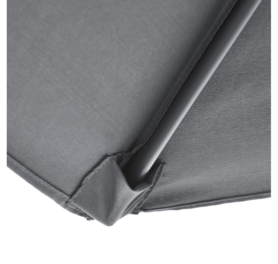 Image 969392_ALTMORE8.jpg, Product 969-392 / Price $489.99, Outsunny 8 Pieces Patio Dining Set with Umbrella, 6 Chairs and Table, Grey from Outsunny on TSC.ca's Home & Garden department