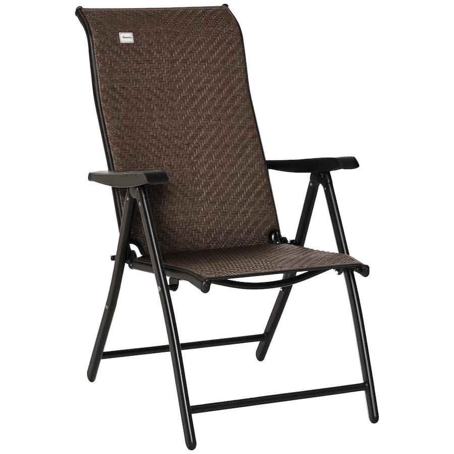 Image 969403.png, Product 969-403 / Price $102.99, Outsunny Rattan Reclining Folding Chair, Wicker Portable Recliner, Brown from Outsunny on TSC.ca's Home & Garden department