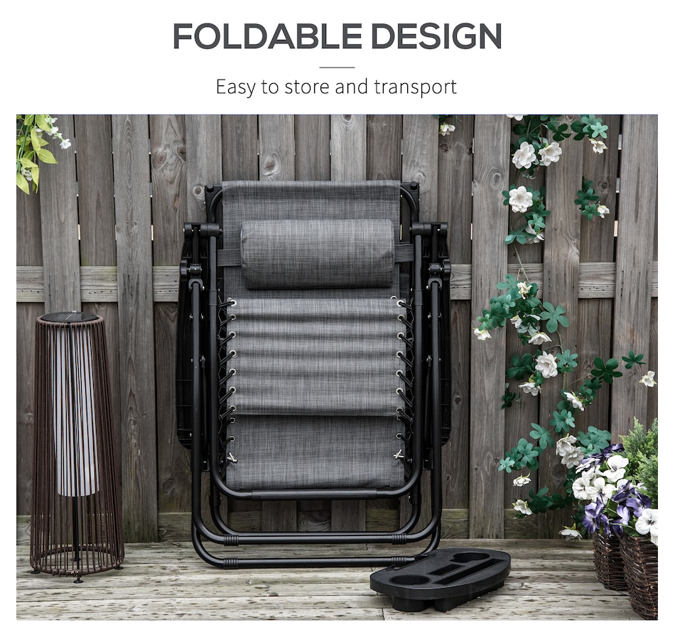 Image 969405_ALTMORE5.jpg, Product 969-405 / Price $94.99, Outsunny Foldable Lounge Chair with Canopy Shade, Side Tray, Cup Holder from Outsunny on TSC.ca's Home & Garden department