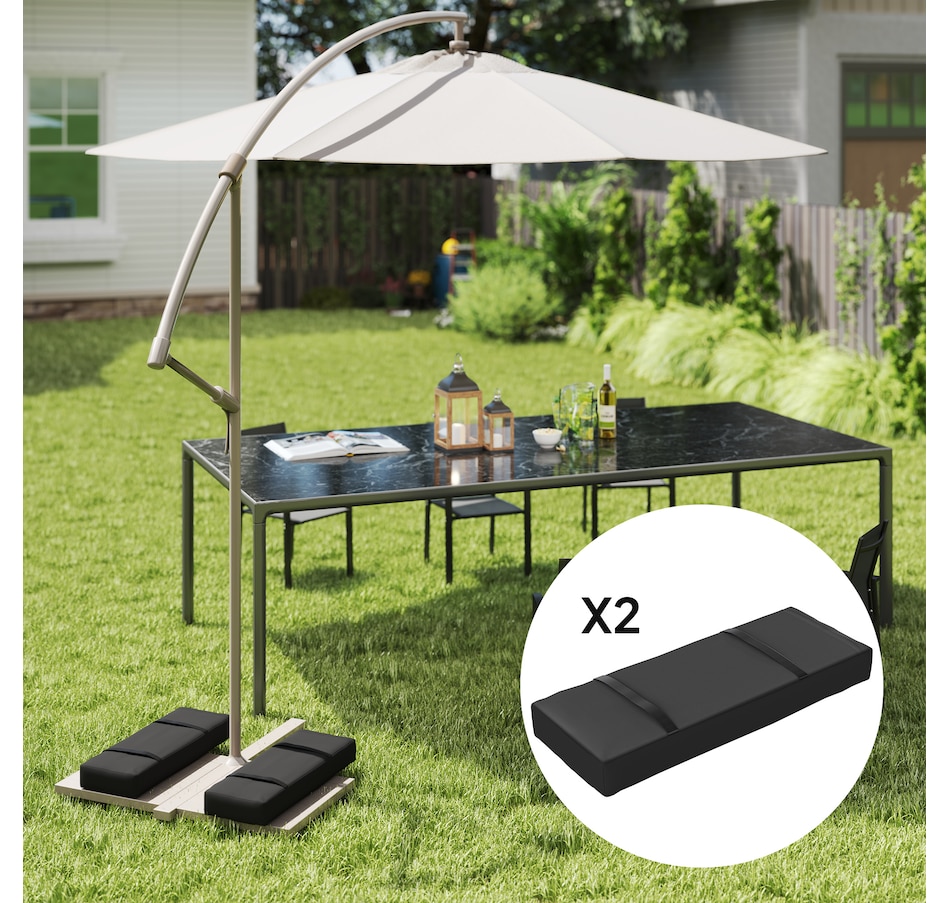 Image 969408_ALTMORE1.jpg, Product 969-408 / Price $24.99, Outsunny 2PCS Umbrella Base Weight Bag, Umbrella Stand Weights, Black from Outsunny on TSC.ca's Home & Garden department