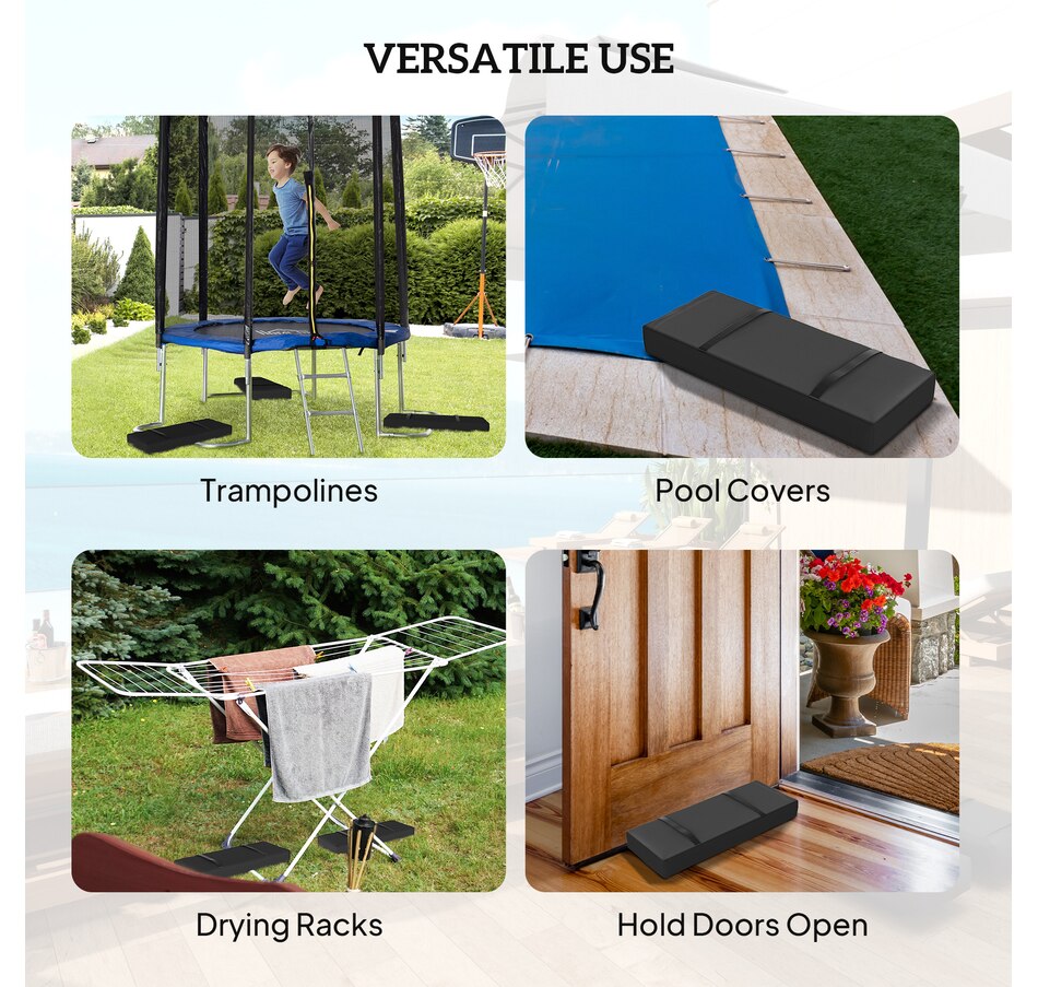 Image 969408_ALTMORE5.jpg, Product 969-408 / Price $24.99, Outsunny 2PCS Umbrella Base Weight Bag, Umbrella Stand Weights, Black from Outsunny on TSC.ca's Home & Garden department