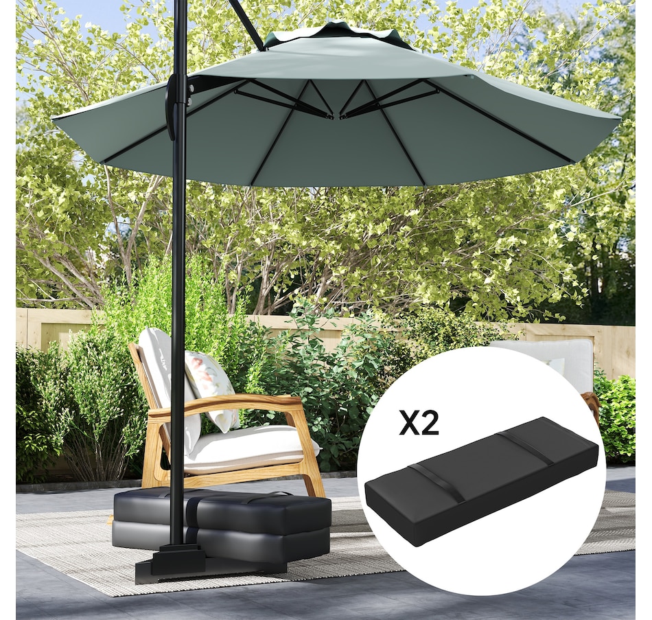 Image 969408_ALTMORE6.jpg, Product 969-408 / Price $24.99, Outsunny 2PCS Umbrella Base Weight Bag, Umbrella Stand Weights, Black from Outsunny on TSC.ca's Home & Garden department