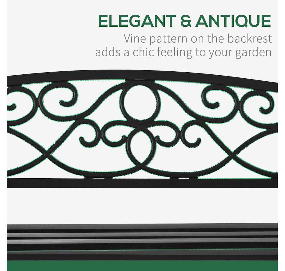 Image 969425_ALTMORE3.jpg, Product 969-425 / Price $119.99, Outsunny 2-Seater Outdoor Bench, Patio Loveseat with Armrests, Black from Outsunny on TSC.ca's Home & Garden department