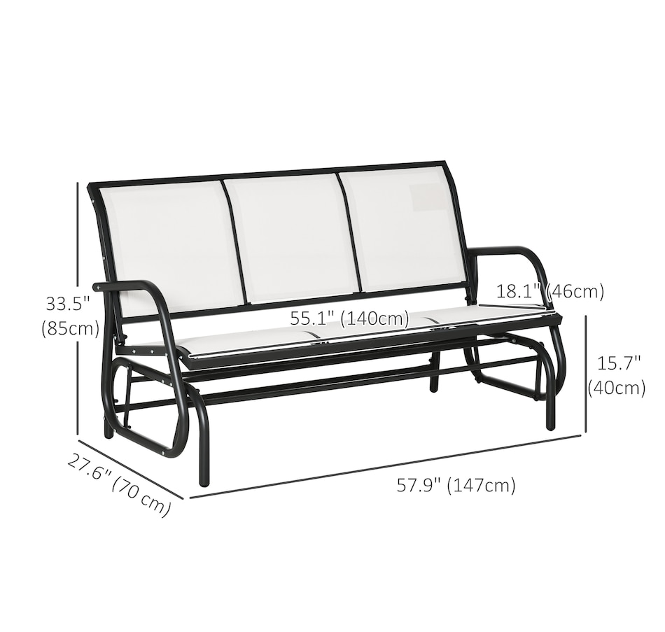 Image 969442_ALTMORE10.jpg, Product 969-442 / Price $164.99 - $189.99, Outsunny 3-Seat Outdoor Glider Chair from Outsunny on TSC.ca's Home & Garden department
