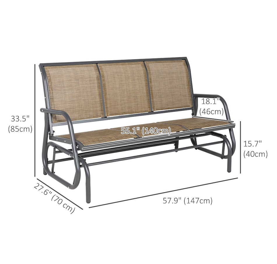 Image 969442_ALTMORE2.jpg, Product 969-442 / Price $164.99 - $189.99, Outsunny 3-Seat Outdoor Glider Chair from Outsunny on TSC.ca's Home & Garden department