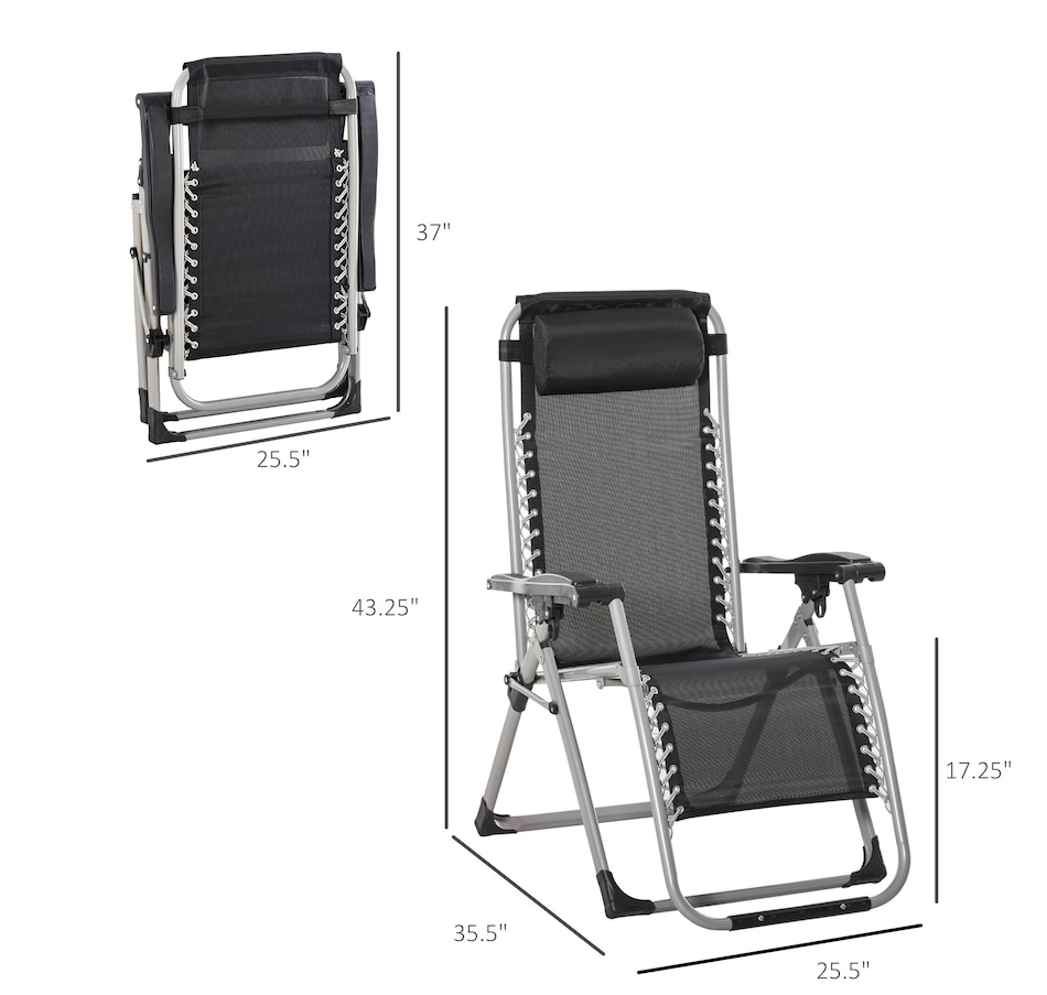 Image 969448_ALTMORE2.jpg, Product 969-448 / Price $94.99 - $109.99, Outsunny Reclining Zero Gravity Chair Folding Sun Lounger Cushion Headrest from Outsunny on TSC.ca's Home & Garden department