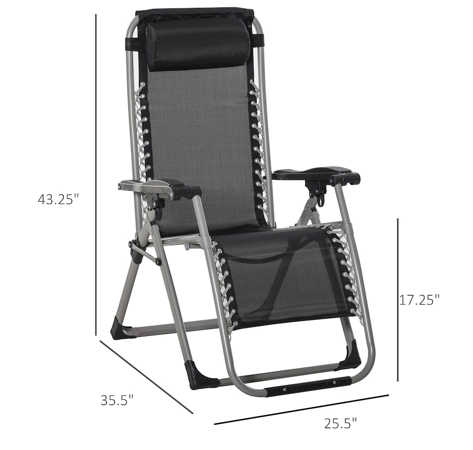 Image 969448_ALTMORE26.jpg, Product 969-448 / Price $94.99 - $109.99, Outsunny Reclining Zero Gravity Chair Folding Sun Lounger Cushion Headrest from Outsunny on TSC.ca's Home & Garden department
